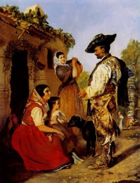 El Novelero Andaluz Oil Painting - Frank Buchser