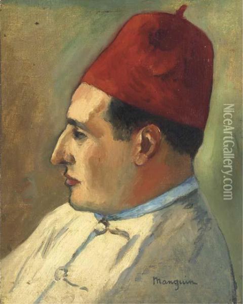 Portrait De Jean Methey En Turc Oil Painting - Henri Charles Manguin