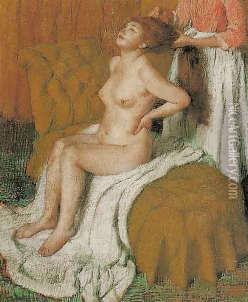 Woman Having Her Hair Combed Oil Painting - Edgar Degas