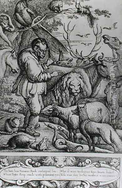 Illustration from the Introduction to Aesop's Fables 1666 Oil Painting - Francis Barlow