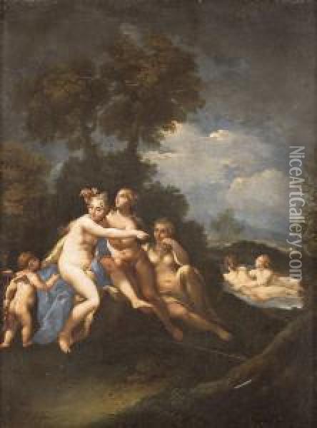 Venusz Oltoztetese, 1710 - 20 Korul Vedett - No Export Oil Painting - Michele Da Parma (see Rocca)