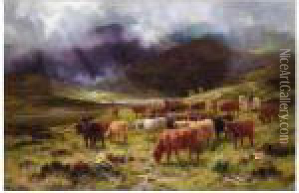 Glen Dochart, Near The Black Mount Oil Painting - Louis Bosworth Hurt