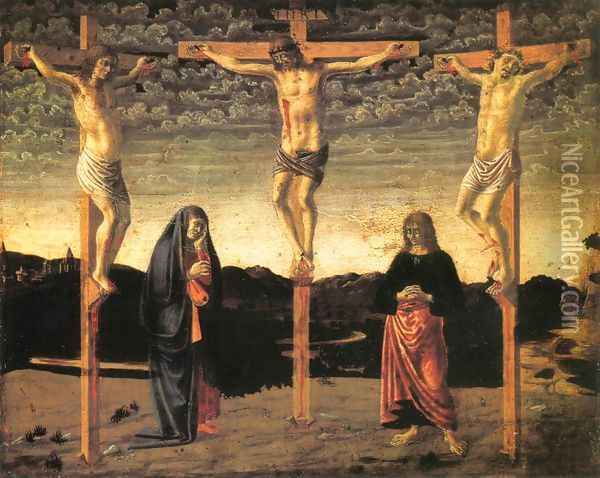 Crucifixion2 1450 Oil Painting - Andrea Del Castagno