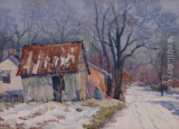 The End Of
 Winter Oil Painting - Edward K. Williams