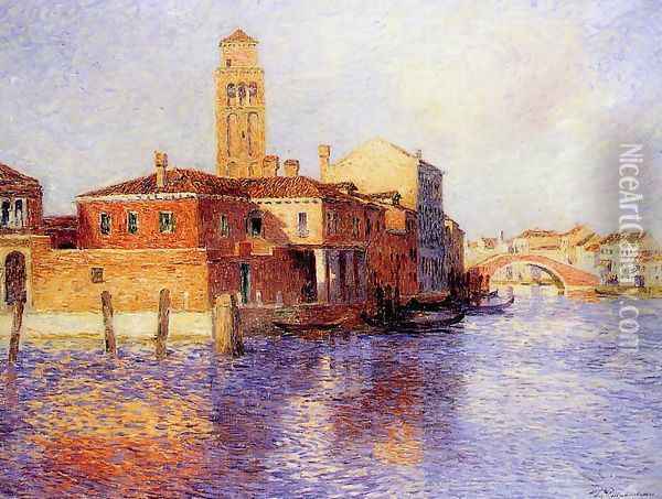 View of Venice Oil Painting - Ferdinand Loyen Du Puigaudeau