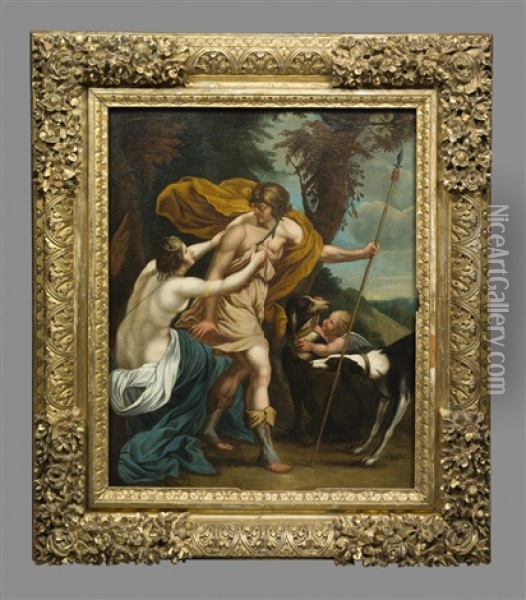 Venus Et Adonis Oil Painting - Louis Dorigny
