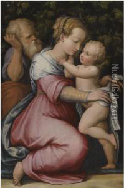 The Holy Family Oil Painting - Giorgio Vasari