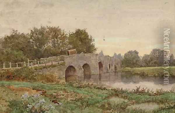 Crossing the stone bridge Oil Painting - Thomas Nicholson Tyndale