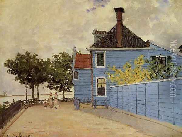 The Blue House At Zaandam Oil Painting - Claude Oscar Monet