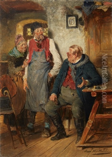 An Interior Scene Oil Painting - Hugo Wilhelm Kauffmann
