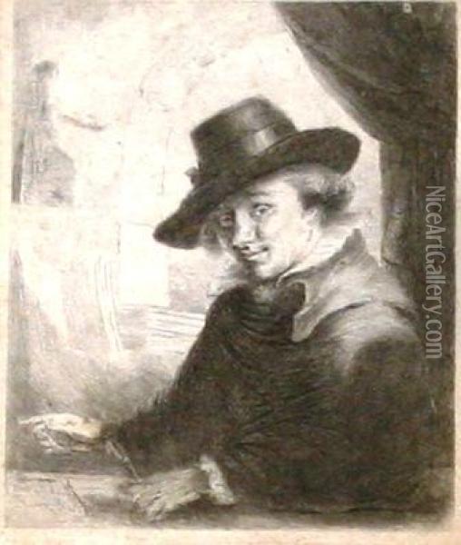 Portrait Of A Young Man Oil Painting - Rembrandt Van Rijn