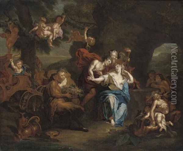 Bacchus And Ariadne Oil Painting - Francois Lemoyne