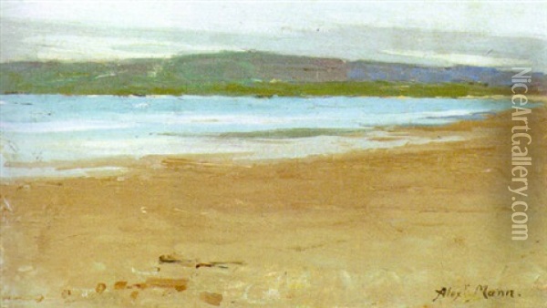 On The Shore, Tangier Oil Painting - Alexander Mann