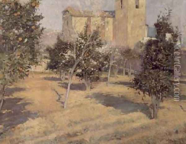 The Priests Garden 1896 Oil Painting - Joaquin Mir Trinxet