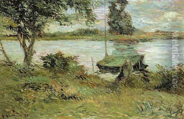 Banks Of The Oise Oil Painting - Paul Gauguin