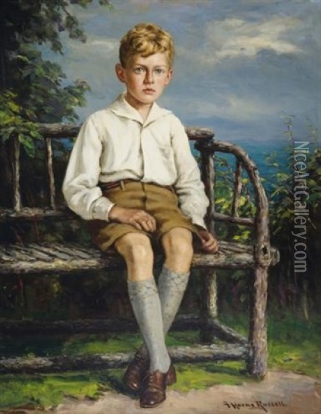 Portrait Of A Young Boy Oil Painting - George Horne Russell
