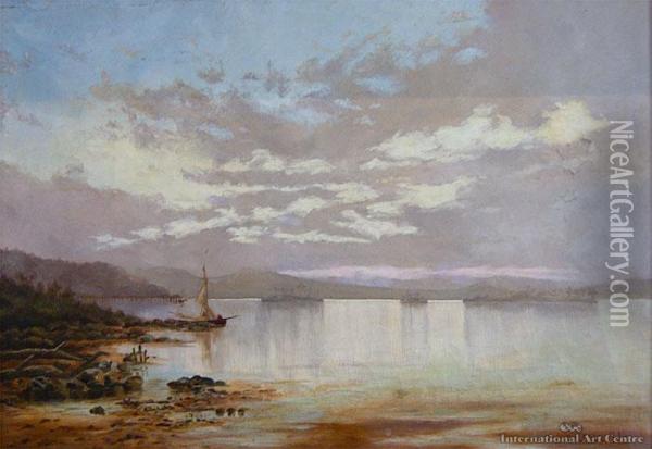 Lake Te Anau Oil Painting - William Menzies Gibb