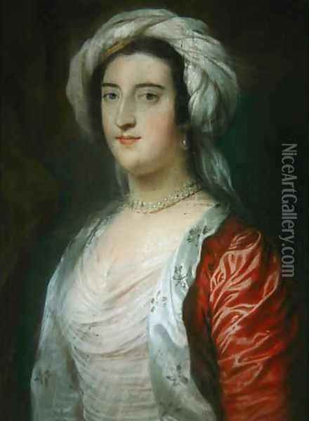 Caroline 1723-74 1st Lady Holland Oil Painting - William Hoare