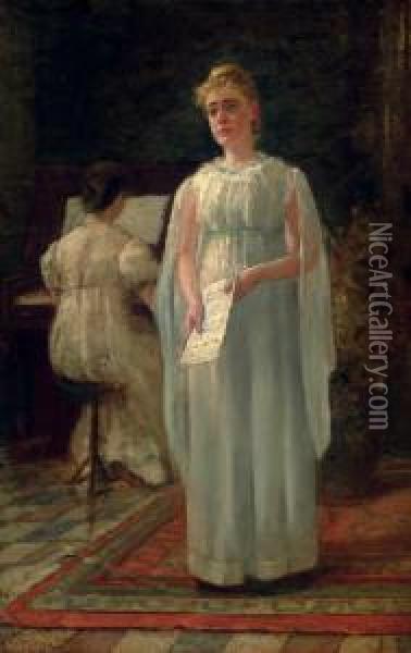 The Music Lesson Oil Painting - George Henry Boughton