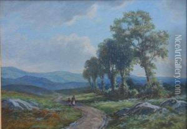 Among The Hills, Malvern Wells Oil Painting - John Bates Noel