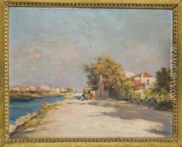 Paysage Mediterraneen Oil Painting - Raymond Allegre