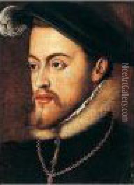 Portrait Of Philip Ii, King Of Spain Oil Painting - Giacomo Antonio Moro