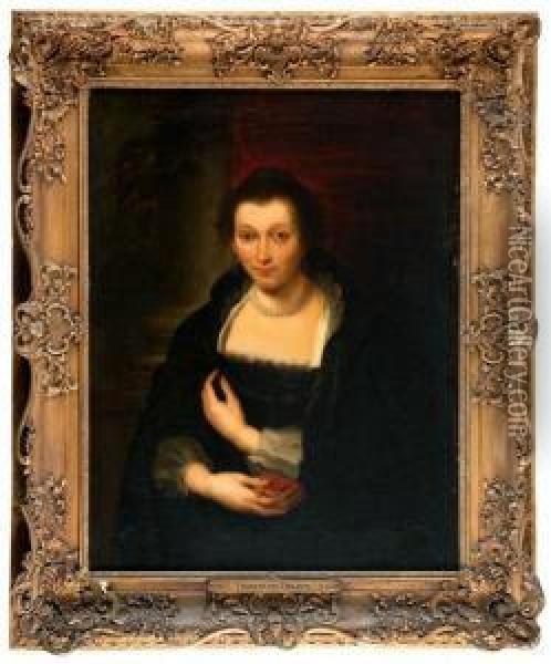 Portret Izabelibrand Oil Painting - Pietera Paula Rubensa Nasladowca