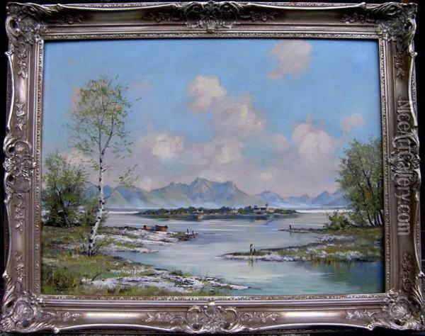Chiemsee Oil Painting - Carl Reiser