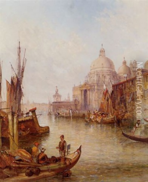 Santa Maria Della Saulte, Venice Oil Painting - Alfred Pollentine