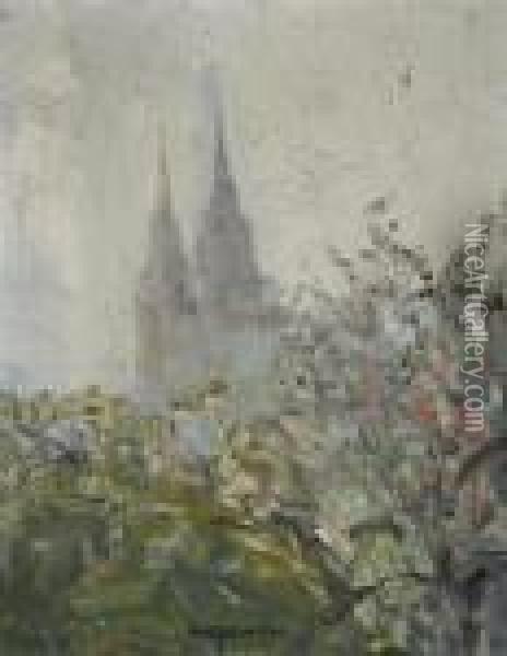 La Cathedrale De Chartres Oil Painting - Pierre Laprade