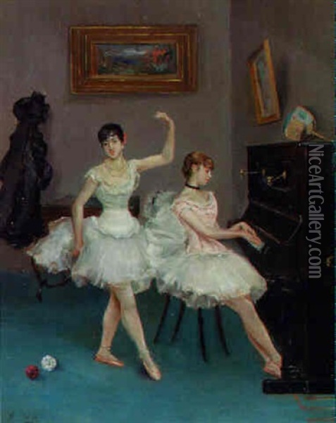 The Ballerinas Oil Painting - Raphael De Ochoa y Madrazo