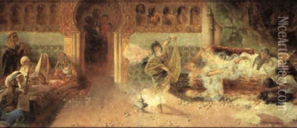Dance Of The Seven Veils Oil Painting - Antonio Rivas