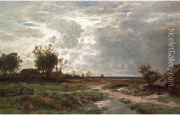 Flache Landschaft Bei Munchen Oil Painting - Otto Frolicher
