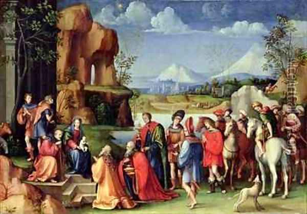 Adoration of the Magi Oil Painting - Francesco Francia