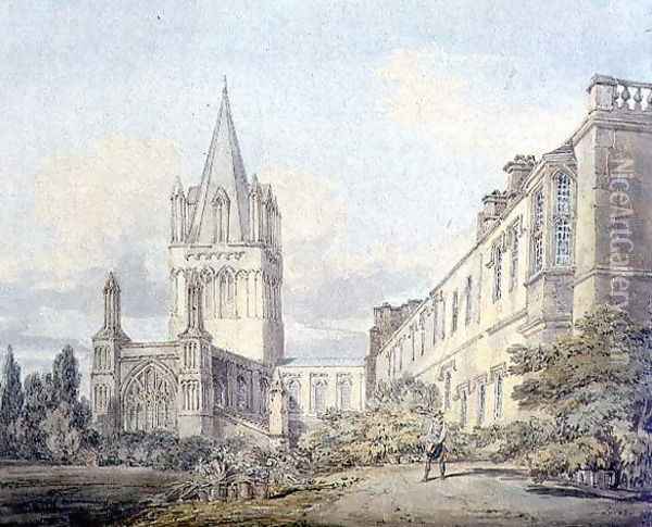 Christ Church Cathedral and Deanery, Oxford Oil Painting - Joseph Mallord William Turner