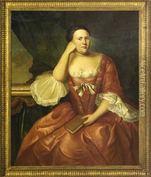 Portrait Of Lucy Allen, Mrs. Thomas Marshall Oil Painting - John Singleton Copley