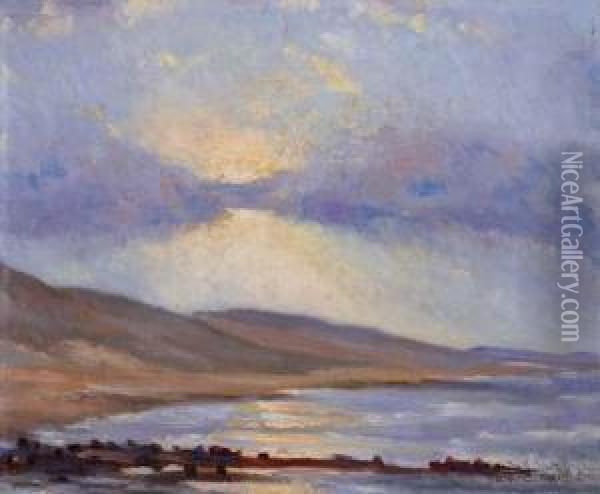 Coastal Seascape Oil Painting - Frank William Cuprien
