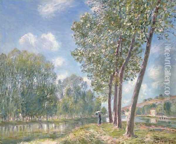 Soleil de printemps - Le Loing Oil Painting - Alfred Sisley