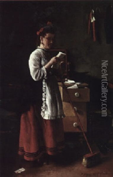 La Servante Indiscrete Oil Painting - Francois Bonvin