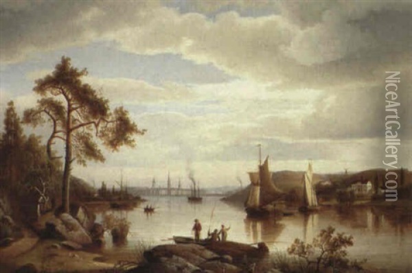 Utsikt Over Stockholm Oil Painting - Carl Abraham Rothsten