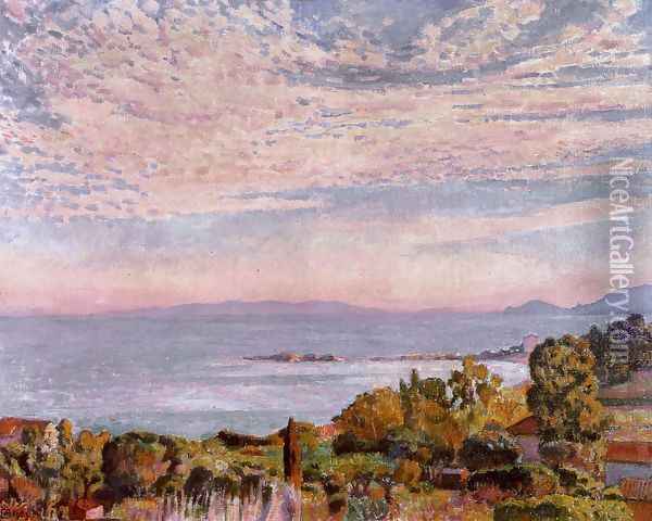 The Bay of Saint Clair Oil Painting - Theo van Rysselberghe