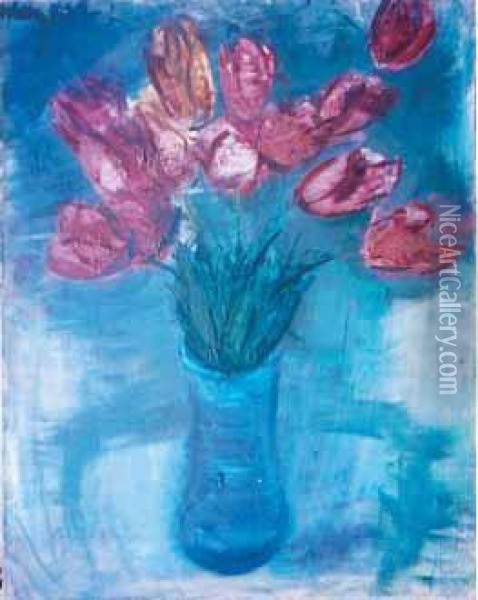 Tulipes Dans Un Vase Oil Painting - Joachim Weingart