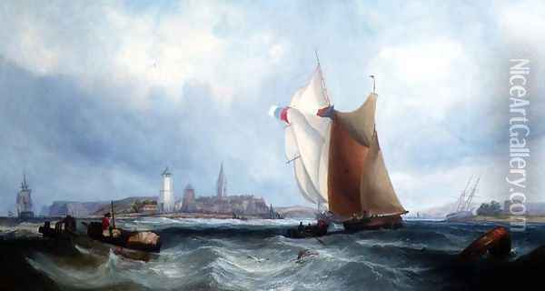 Shipping off the French Oil Painting - George Chambers