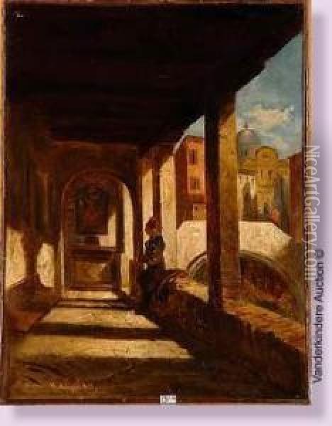 Galerie Animee A Venise Oil Painting - Jean Baptiste van Moer