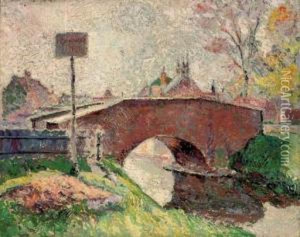 The Bridge, Devon Oil Painting - James Brown