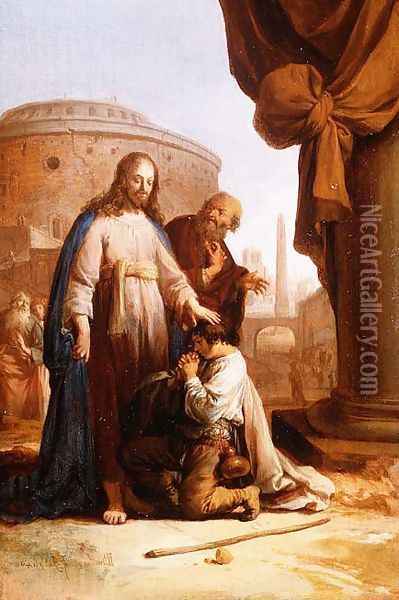 Christ and the Rich Young Ruler, 1640 Oil Painting - Bartholomeus Breenbergh