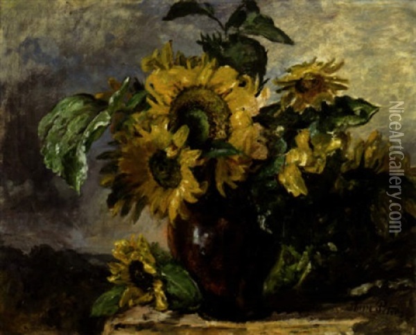 Sonnenblumen Oil Painting - Anna Peters