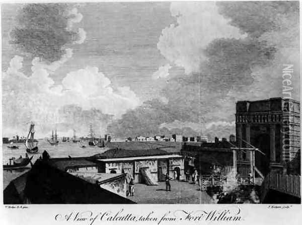 A View of Calcutta taken from Fort William Oil Painting - William Hodges