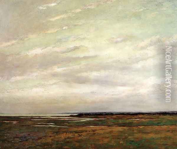 Salt Marshes of Northern New Jersey Oil Painting - Arthur Hoeber