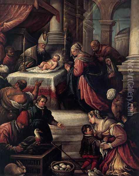 The Presentation of Christ in the Temple Oil Painting - Francesco, II Bassano